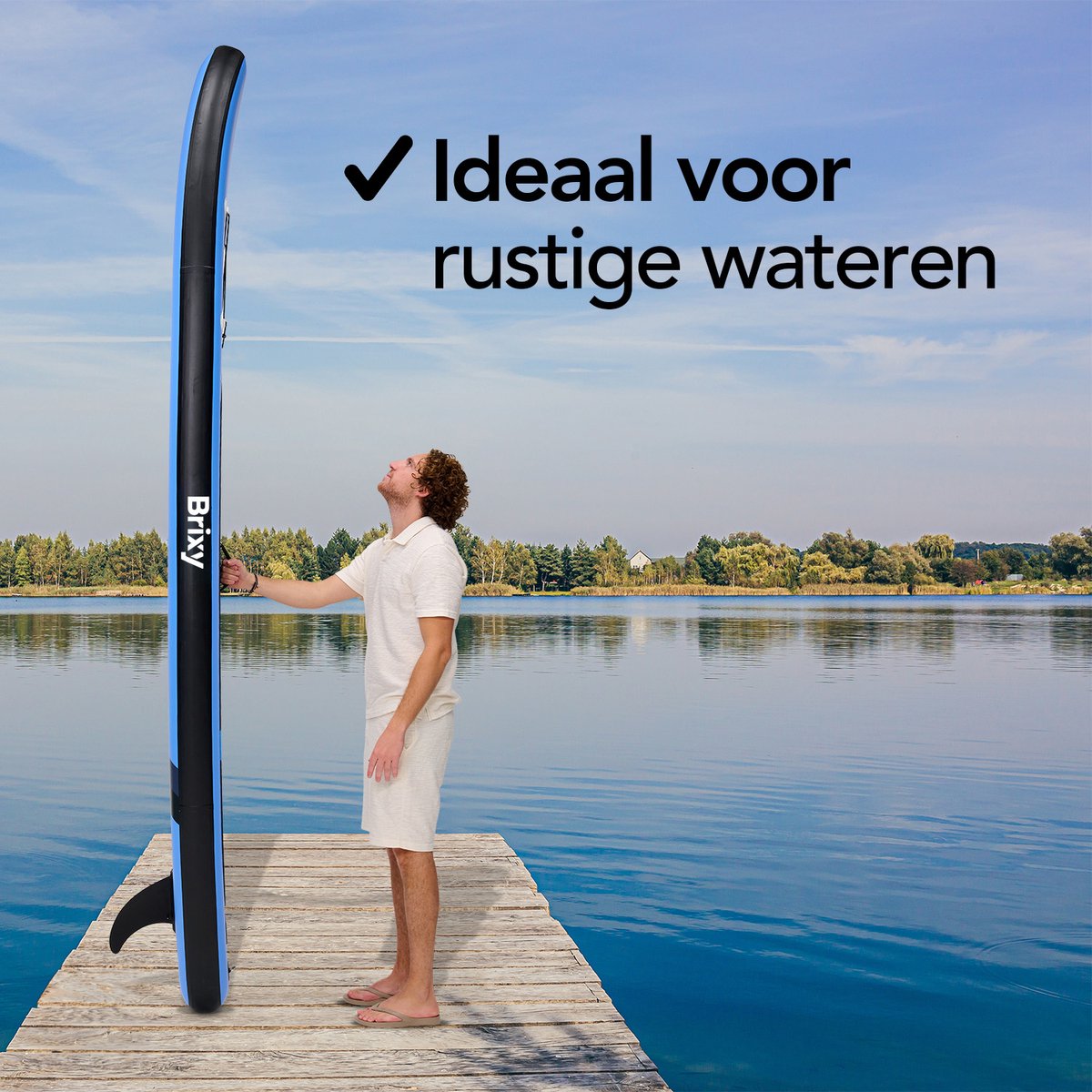Brixy SUP Board - Opblaasbaar Paddle Board - Complete Set - 305 cm - Max. 150 kg - Blauw – foto 7