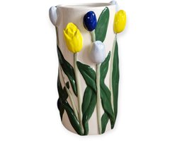 Daan Kromhout - Vaas - Bloemenvaas - Tulpen - Dutch - 14x23 - Cilinder - Keramiek