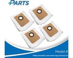 Philips HomeRun 7000 Series Aqua XU7100/01 Stofzakken (4 Stuks, Plus.Parts® alternatief voor XV1472/00)