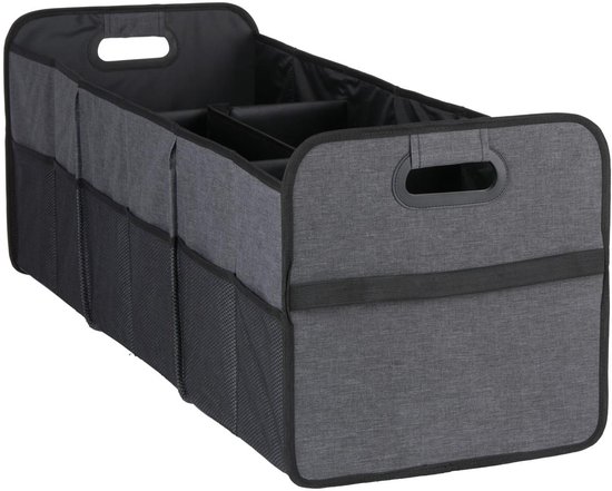 Dunlop Vehicle - Organiseur de coffre gris taille L - Organiseur de coffre de voiture - plastique - gris foncé