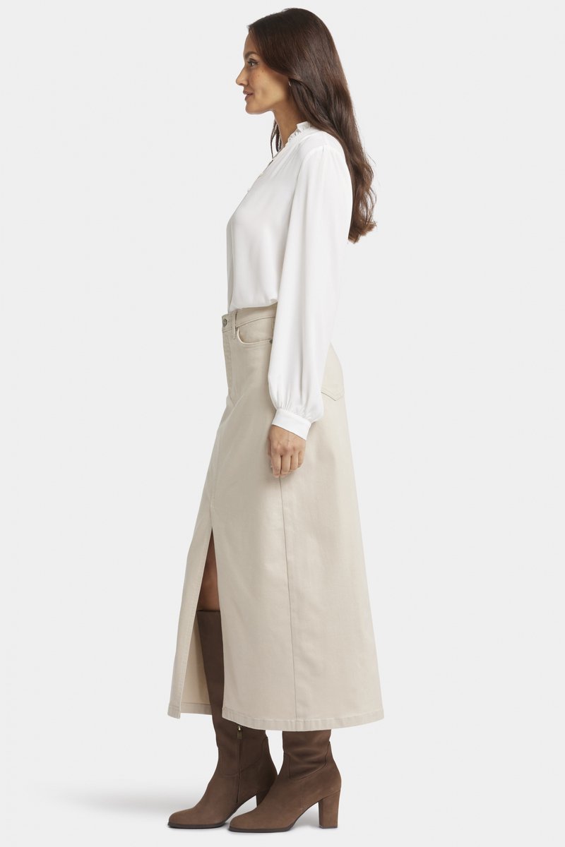Lange Rok met hoge taille en een split