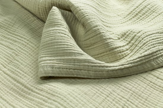 Drap de berceau Meyco Bébé Uni - hydrofiel prélavé - olive soft - 75x100cm - 0,3 TOG