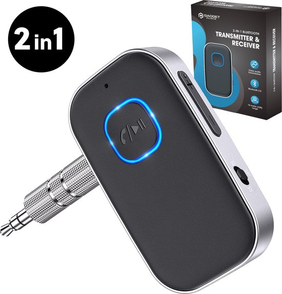 2 in 1 Bluetooth Receiver & Transmitter - BT 5.0 - 3.5MM AUX - Bluetooth Ontvanger - Handsfree Bellen - Bluetooth Audio Receiver - Bluetooth via AUX