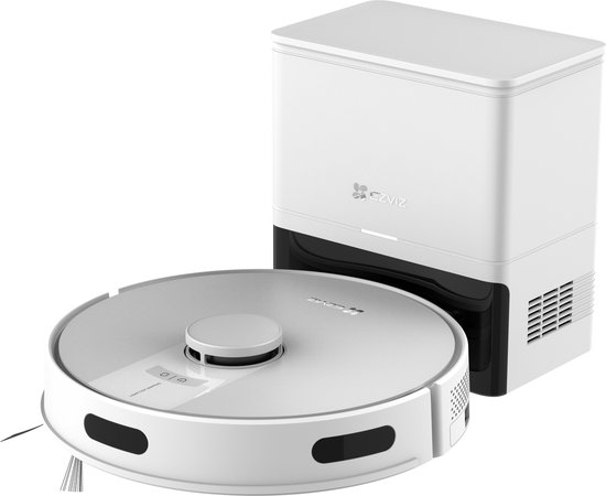 Ezviz RE4C Plus - Robotstofzuiger met Dweilfunctie, 4000Pa Zuigkracht, Automatisch Leegstation, Navigatie & Obstakelvermijding - Compatibel met Google Assistant & Alexa