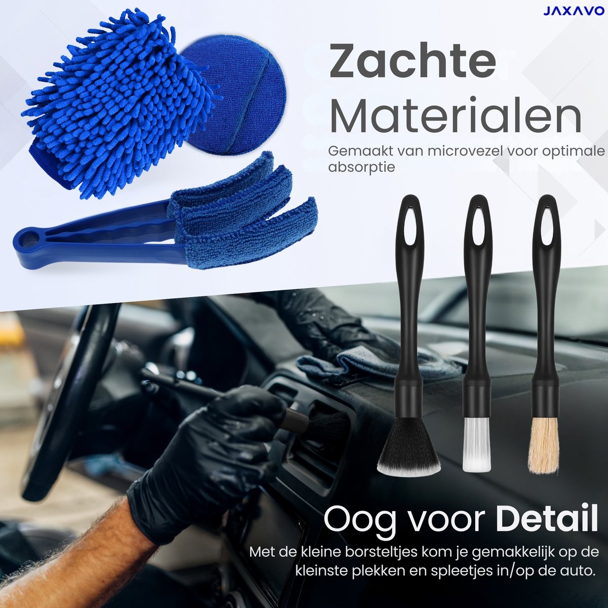 9 Stück Mikro Faser Auto Wasch Reinigungs Werkzeuge Set Handschuhe Handtücher Ap