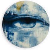 Saammp Forex Muurcirkel - Oog - Abstract - Ø 80 - Wandcirkel - Wanddecoratie Cirkel - Muurdecoratie Woonkamer - Slaapkamer decoratie - Rond Schilderij