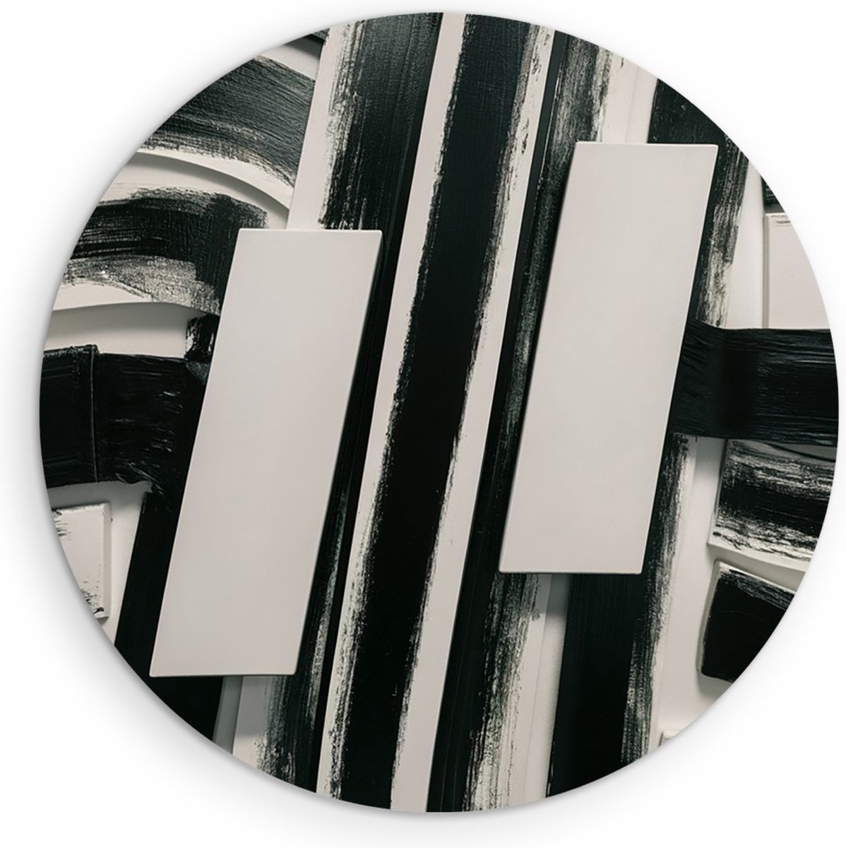 Saammp Forex Muurcirkel - Abstract - Geometrische Kunst - Ø 30 - Wandcirkel - Wanddecoratie Cirkel - muurdecoratie Woonkamer - Slaapkamer decoratie - Rond Schilderij