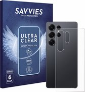 Savvies - Screenprotector voor Samsung Galaxy S25 Ultra (Achterkant) - Folie Beschermfolie transparant (6 Stuks)