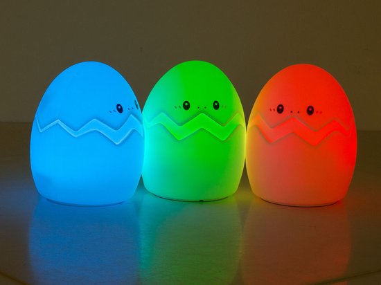 Kinder nachtlampje - Timer - veilig voor kinderen - USB oplaadbaar - LED - Ei - RGB kleuren| Dimbaar - Babykamer verlichting van Amezzu — afbeelding 2