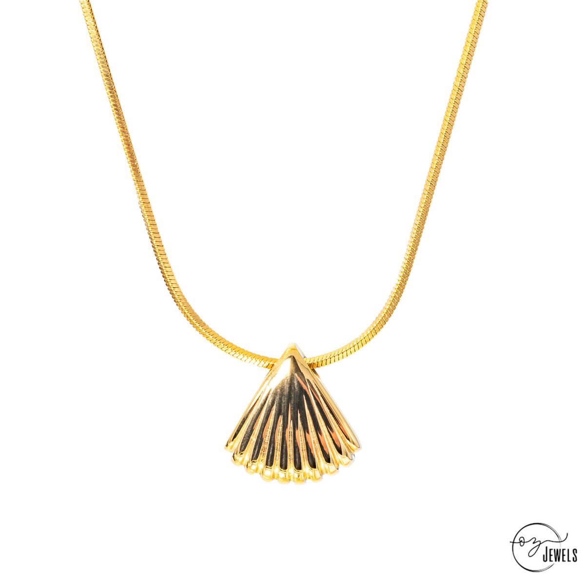 OZ Jewels – Elegante Schelp Ketting – 18K Verguld – Vrouwen – Verstelbare