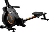 Fitby Roeitrainer - Roeimachine inklapbaar – Roeitrainer met verstelbare weerstand - Fitness roeitrainer - 16 Weerstandniveaus - LCD monitor - Weergave in KM - Zwart