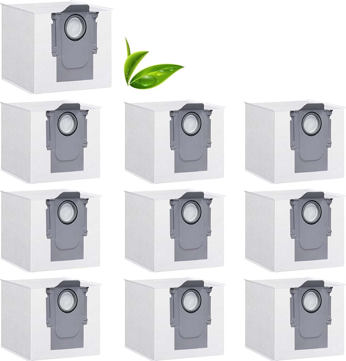 10 stuks stofzakken geschikt voor Roborock S8+/S8 Pro Ultra/S7 MaxV Ultra/S7 Pro Ultra/Q7+/Q7 Max+/Q5/Q5+, stofzuiger, afzuigstation, stofzak, reserveonderdelen, accessoires voor Roborock