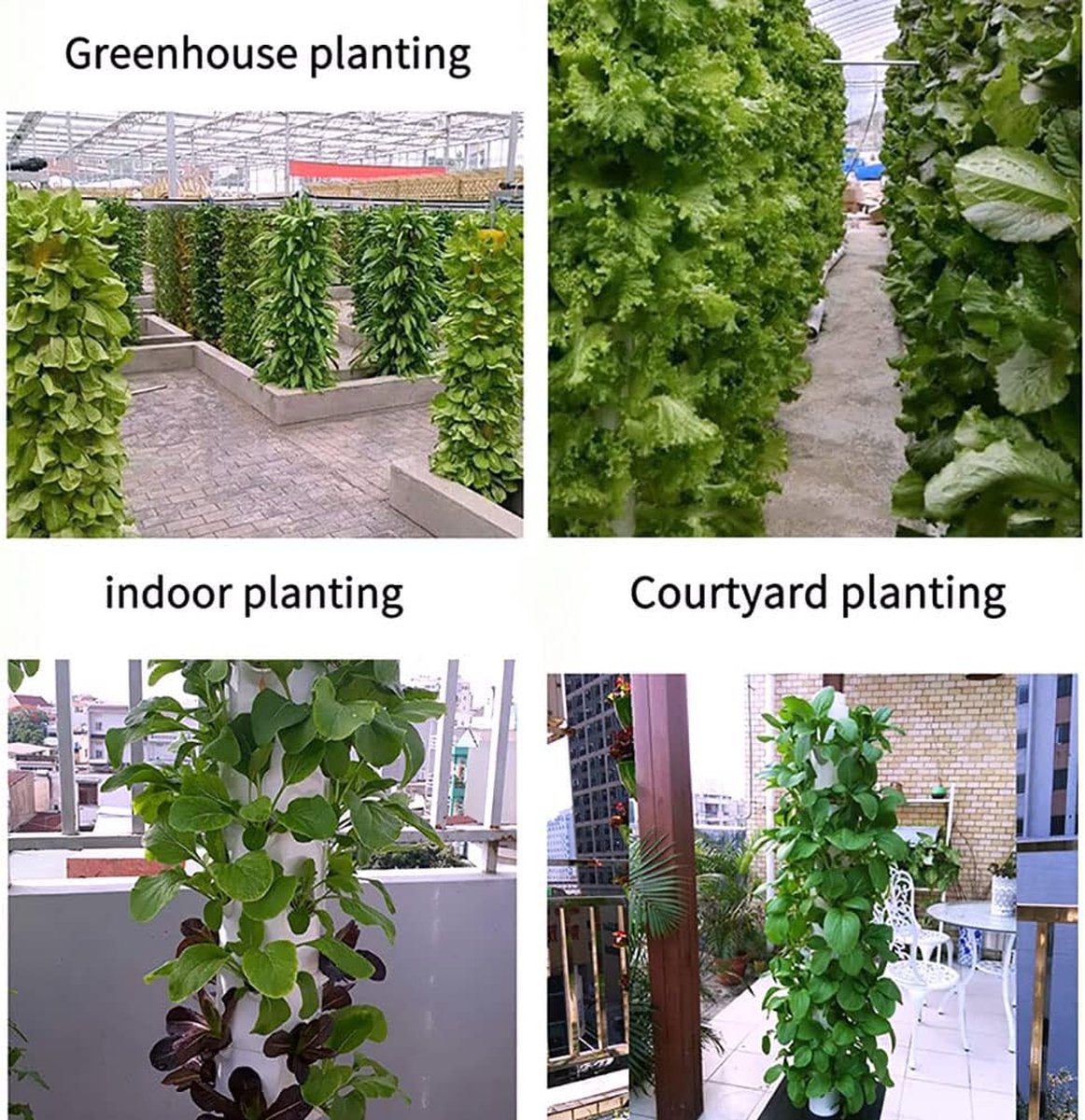 45 holes hydrocultuur toren, hydrocultuur planten, boerderij kas hydrocultuur planten, tuin aeroponic planten, geschikt voor kruiden, fruit en groenten