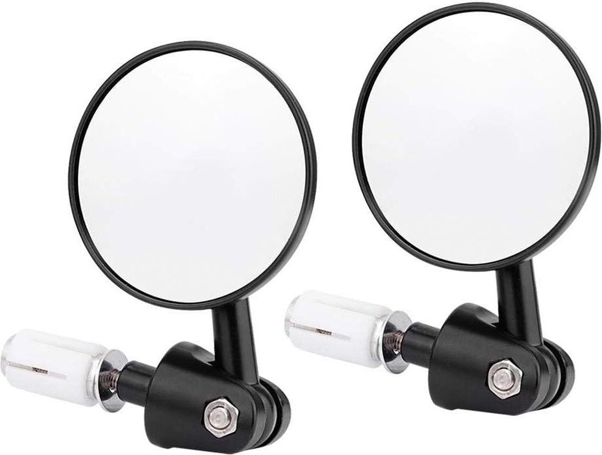 Gemodificeerde inklapbare motorfietsspiegel - 2 stuks zijwaarts reflecterend (22 mm)