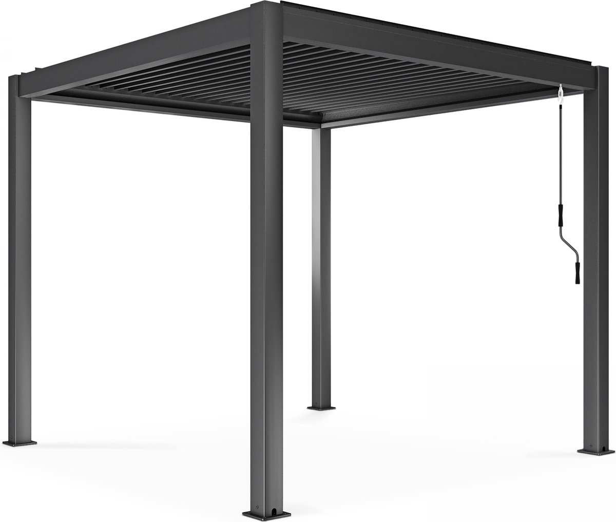 Oviala - Zelfdragende bioklimatische pergola grijs 3 x 3 x 25 m - Athenes