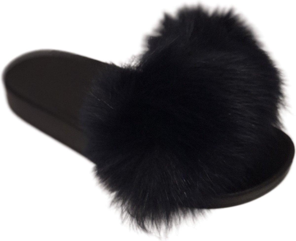 THE BOOTS-FLUFFY SLIPPER-BLACK- KIDS-SIZE 34