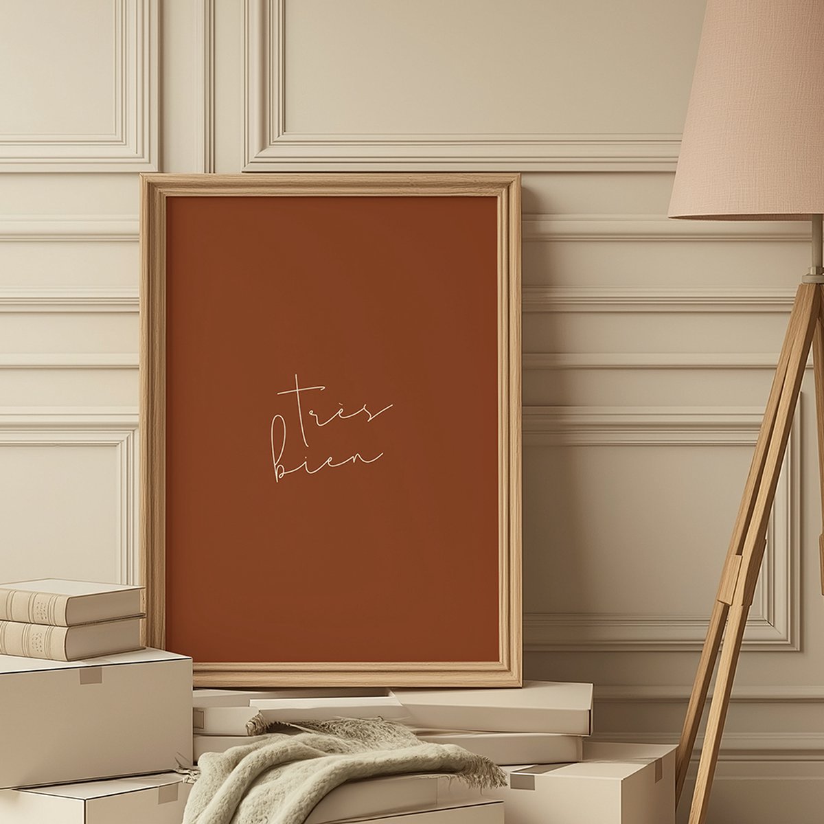 Poster très bien| Poster terracotta | Poster Quote