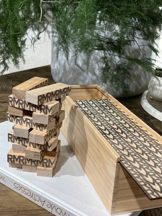 Riviera Maison Beeldje rechthoek Bruin - RM Stacking Sculptuur, Beeld - Hout - (LxBxH) 30x9x9