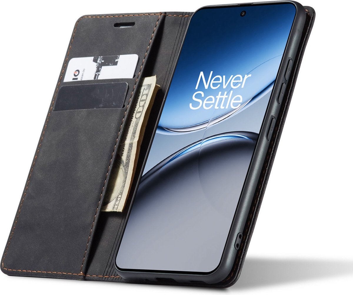 ProGuard OnePlus Nord 4 Wallet Hoesje Vintage Leder Zwart