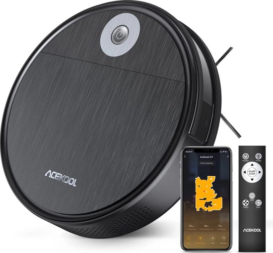 Betaalbare Goederen® robotstofzuiger - Zwart - robotstofzuiger met laadstation - Stofzuiger - Afstandbediening