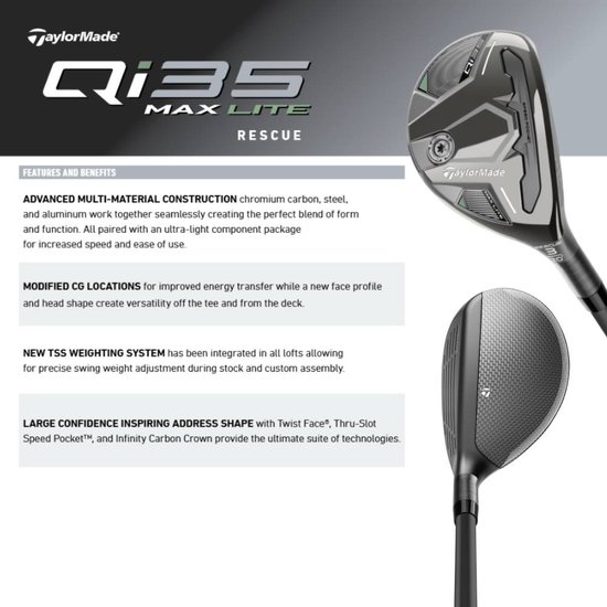 TaylorMade Qi35 Max Lite Dames Hybride Club 2025 - 5H - 27° - Rechtshandig - | van Merkloos — afbeelding 3