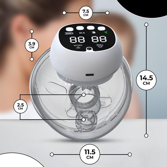 Oemmie Borstkolf - Elektrische - Handsfree - Wit van OEM — afbeelding 3