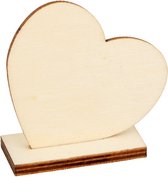 6 houten naamkaarthouders hart - Artemio
