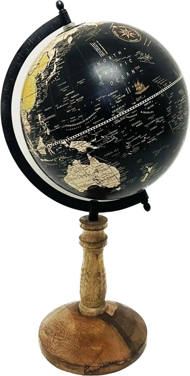 Wereldbol Rougemont zwart 40cm