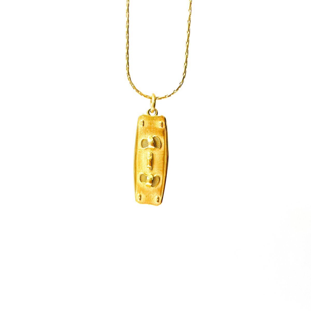 Laguna Treasures Jewellery - Ketting Oceaan Kiteboard - Goud - Verguld - Longbox ketting - Halsketting - Sieraden - Kitesurf - Kiteboard