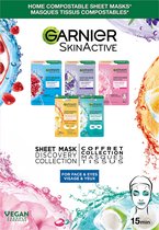 Garnier Mask Discovery Set - gezichtmaskers verrijkt met hydraterende ingrediënten - Maskers voor Gezicht & Ogen - 5 maskers