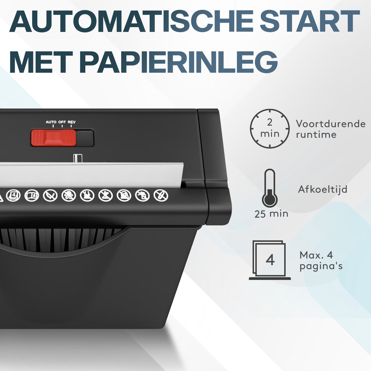 ACROPAQ Papierversnipperaar - Werkt ook zonder opvangmand thumbnail 6