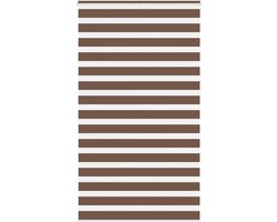 vidaXL - Zebra - rolgordijn - 125x230 - cm - stofbreedte - 120,9cm - polyester - bruin