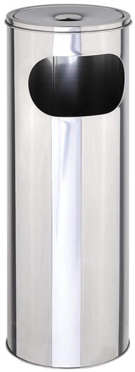 LuxeLivin' - As- en afvalbak staand 58 cm zilverkleurig