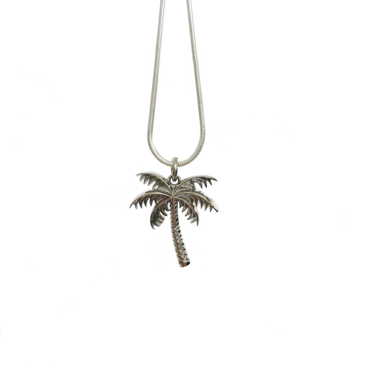 Laguna Treasures Jewellery - Ketting Oceaan Palmboom - Zilver - Verguld - Snake ketting - Halsketting - Sieraden - Palmboom
