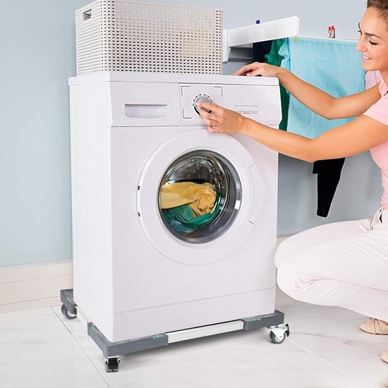 Wasmachine-accessoires, machine-apparaat Verstelbare mobiele beugel Verhoogde accessoires Koelkast Basis Stand Keuken Badkamer Thuis Wiel Wasrol(4 feet 4 wheels