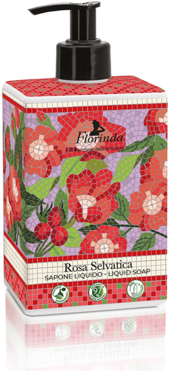 Florinda Mosaici Italiani Rosa Selvatica vloeibare zeep 500 ml