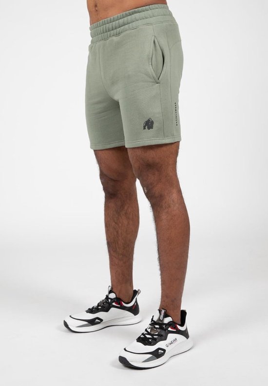 Gorilla Wear Leon Sweat Shorts - Korte Trainingsbroek Groen - L
