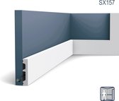 Plint Orac Decor SX157 AXXENT SQUARE multifunctionele plint wandlijst sierlijst modern design wit 2 m