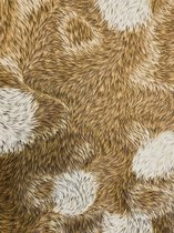 Exclusief behang Profhome 822305 vinylbehang gestempeld in vacht optiek glimmend bronzen crèmewit kakigrijs 5,33 m2