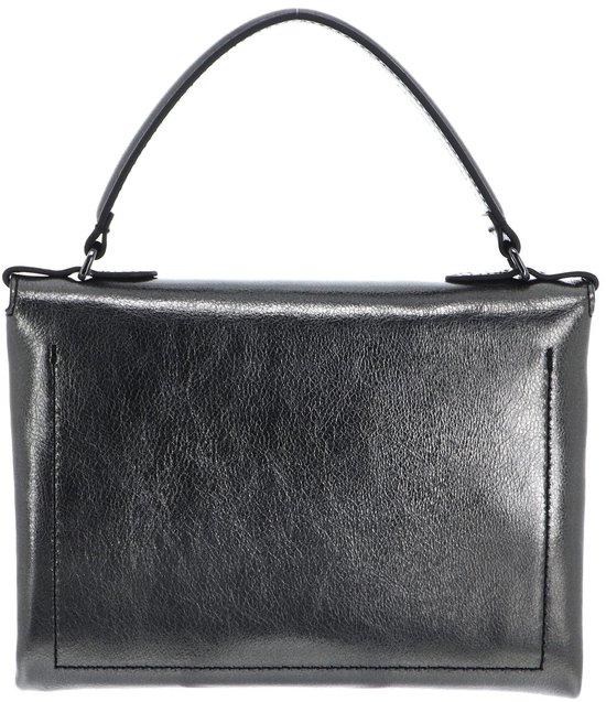 COCCINELLE Cuir Sac à main Sac à épaule bandoulière Arlettis Smooth Metal Handbag Noir Anthracite