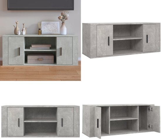 Tv-meubel 100x35x40 cm bewerkt hout wit