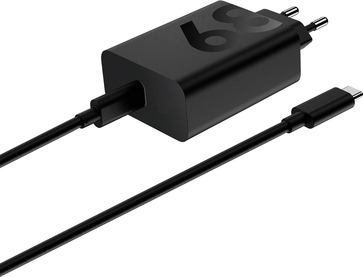 Motorola Power Delivery Oplader 68W Zwart + Usb C Kabel 1m Zwart Kunststof
