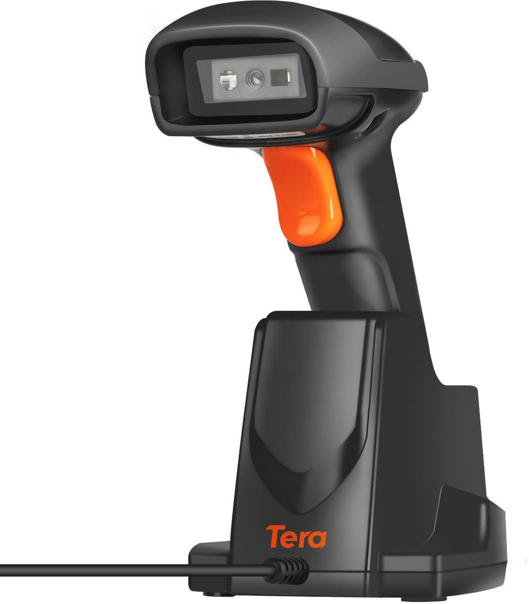 Draadloze 1D 2D QR streepjescodescanner met lange transmissie en supersnelle scansnelheid