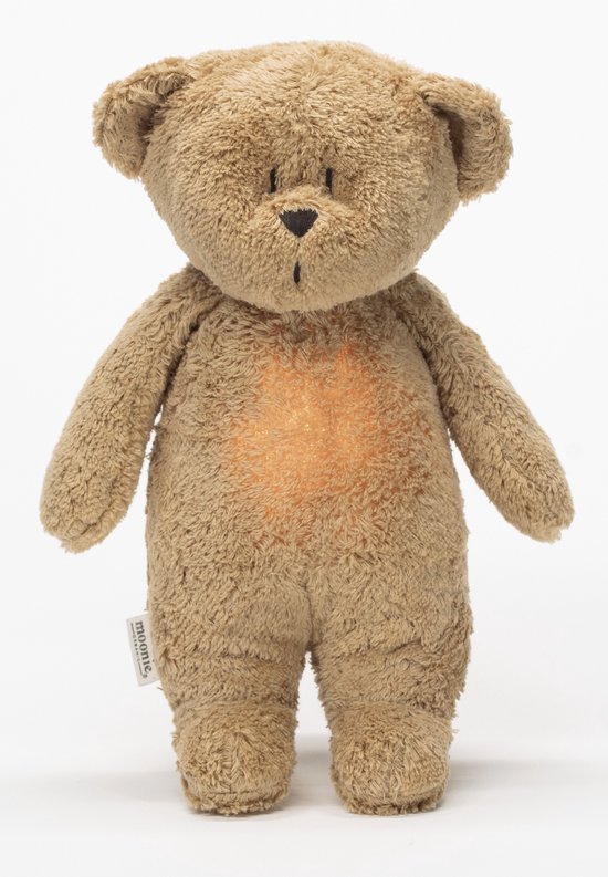 Moonie The Humming Bear Cappuccino Natur 2.0 - hartslag knuffel - beer