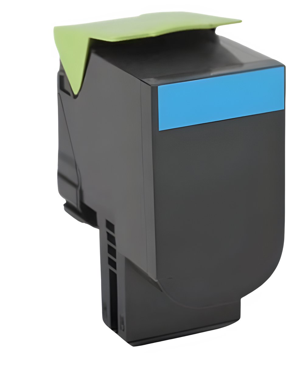 Toner geschikt voor Lexmark 702HC | 1x Cyaan geschikt voor Lexmark 70C2HK0 - 702HK - 700H1 - 70C2HY - 0702HM - 70C2HM0 - 70C2HC0 - 702HC - 700H2 - 700H3 - 702HY - 700H4 - CS310dn - CS310n - CS310 Series - CS410dn - CS410dtn - CS410n - CS410 Series