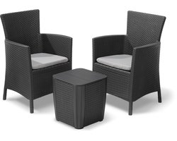Allibert Iowa Balkonset – 2 personen - Grafiet Allibert Iowa Balkonset – 2 personen - Grafiet
