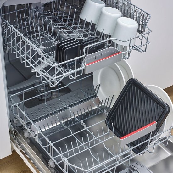 SEVERIN RG 2360 - Black Line Lite Mini gourmetstel - 4 personen - variabele temperatuurinstelling - PFAS vrije baklaag - vaatwasserbestendig - 4 pannetjes met parkeerfunctie — afbeelding 2
