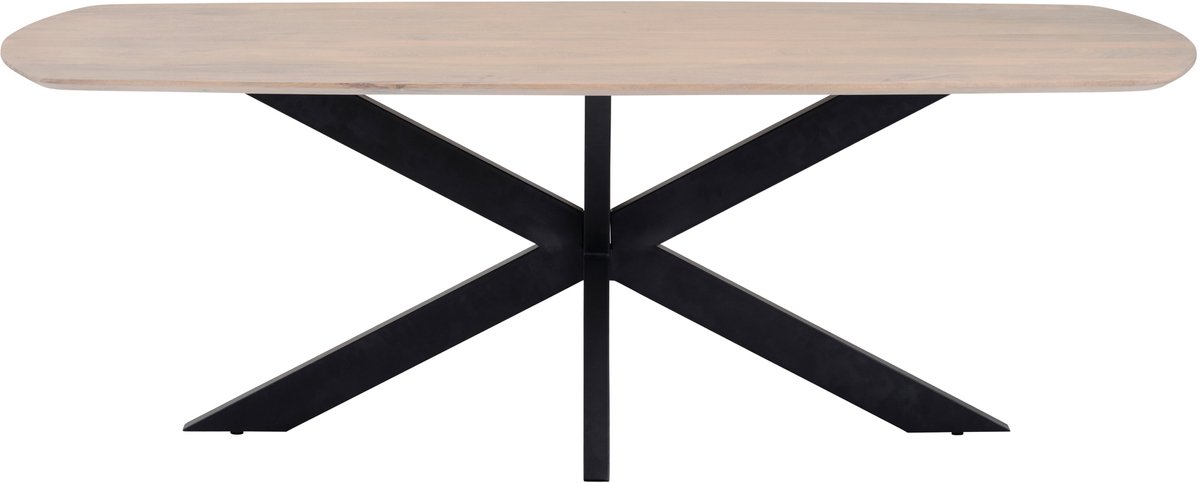 Eettafel Akagi 160 cm Deens ovaal mangohout - Ashblond