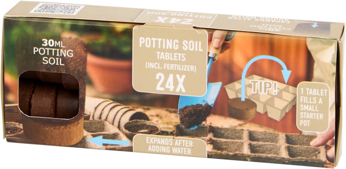 Potgrond tabletten - 24 stuks - moestuingrond