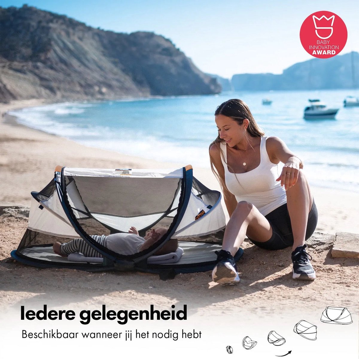 Deryan Baby Luxe Campingbedje - Reisbedje Baby met Matras thumbnail 5